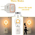 Dimmable 2200K 1W 1 Pack Unique Gift, LED Night Light with Motion Sensor, Retro Filament Design, Warm White Plug into
