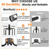2 Pack Set Heavy-Duty String Light Poles for Outside with Fork, Adjustable Lighting Hanging Post Accessories for Patio