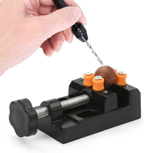 Yakamoz Universal Mini Drill Press Vise Clamp Table Bench Vice for Jewelry, Walnut Nuclear Watch Repairing, DIY Craft