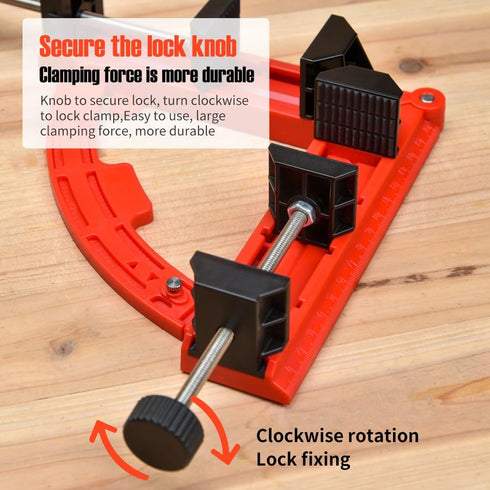 Multi Angle Degree Corner Clamps, Adjustable 30-90 Degrees Sawing Mitre Right Angles Measuring Cutting Tool for Woodworking Photo Frame (New-black)