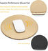 ProElife Mouse Pad for Computer, Anti Slip Round Waterproof PU Leather 8.66-Inch Circular Mousepad (Gold)