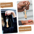 HOODANCOS 12pcs Set Bamboo Shopping Trolley Release Keyring Disassemblable Token Coins Key Ring for Easy Access
