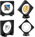 Medallion Challenge Coin Display Case Holder with Stand, Round Black Chip Presentation Box