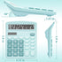 Cute Light Blue Desktop Calculator with Large Display Screen, Dual Power Source, Solar and Battery - Perfect for