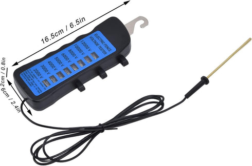 12KV Neon Fence Voltage Tester, Waterproof Electric Fence Fault Finder with 8 Neon Indicator Lights, Portable Tool