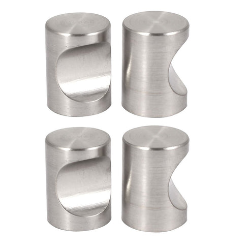 uxcell Dresser Door Cabinet Single Hole Zinc Alloy Flat Cylinder Pull Handles Knob (4pcs)