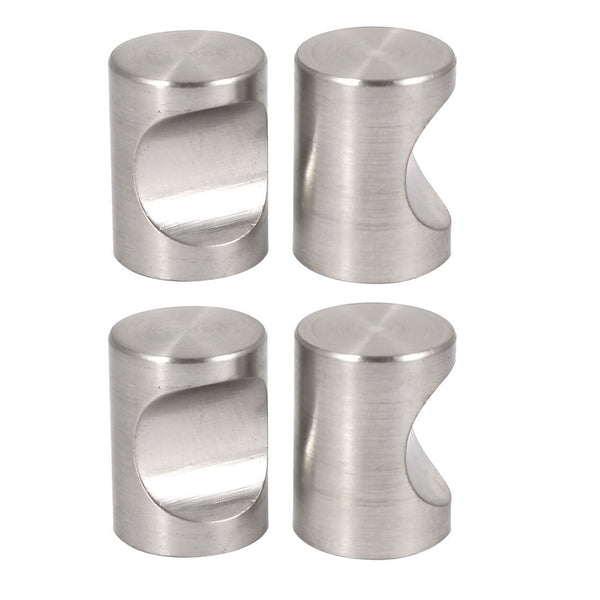 uxcell Dresser Door Cabinet Single Hole Zinc Alloy Flat Cylinder Pull Handles Knob (4pcs)
