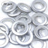 Ailejia 20 Pack Silver Curtain Grommets, 1.7 Inch Inner Diameter Silencer Sliding Grommet Kit for Sheers, Reusable