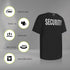 Security T Shirts for Men Safety Work Shirt for Security Guard, Front Back Print T Shirts for Men, Supermarket, School