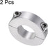 HARFINGTON 2pcs Double Split Shaft Collar for 22mm Shaft, Set Screw Clamp-On Collars, 45mm OD, 12mm Width