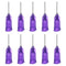 PATIKIL 21Ga x 0.5 Inch Dispensing Needle Tips, 50Pcs Blunt Tips with Luer Lock for Glue Oil Applicator, Purple