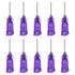PATIKIL 21Ga x 0.5 Inch Dispensing Needle Tips, 50Pcs Blunt Tips with Luer Lock for Glue Oil Applicator, Purple