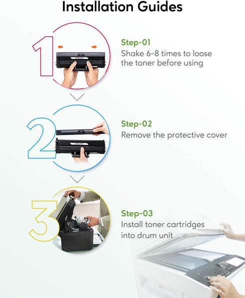 JAR-JAR-BO Compatible Toner Cartridge for Samsung MLT111S, MLT-D111S, D111S (Black, 2-Pack)