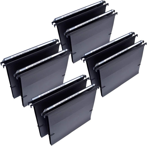 Ultimate Office MagniFile Extra-Capacity Hanging File Folders, Letter Size, 1/2" Box-Bottom, Set of 8 with Bungee