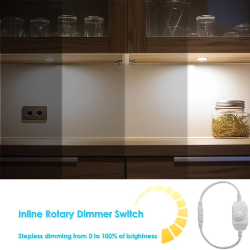 Set 6, Dimmable Counter Closet, (6Pack,White) LED Puck Lights, of White | Under Cabinet Lighting, Led Under Lighting
