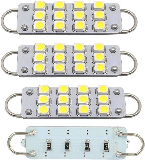 ucomshopunbranded ucomshop 42MM 44mm 12 SMD Rigid Loop Festoon LED Light Bulbs 561