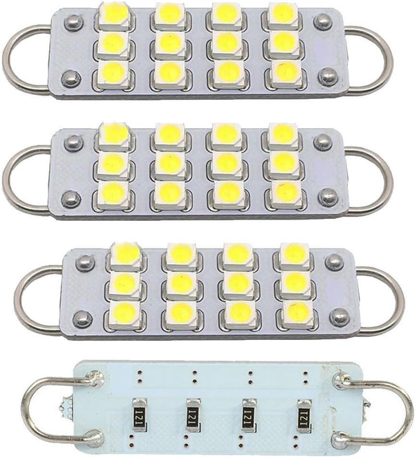 ucomshopunbranded ucomshop 42MM 44mm 12 SMD Rigid Loop Festoon LED Light Bulbs 561