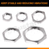10Pcs 304 Stainless Steel Hex Female Thread Locknut Assortment Kit, 1/4 to 1 Inch NPT Hex Locknuts for Plumbing