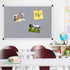 VIZ-PRO Notice Board Felt Gray - 36 X 24 Inches, Silver Aluminium Frame
