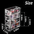 JforSJizT Clear Washi Tape Box Organizer, 4 Drawer Divider for Masking Tape, DIY Sticker Roll, Storage for Pens and More