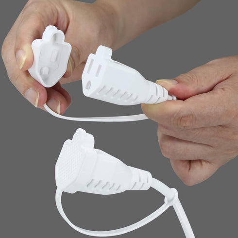 KUNCAN 4-Outlet Power Splitter Cord, 1 to 4 Way Male to Female Multi Plug Adapter, 1.5FT 16AWG