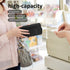 Money Organizer Wallet for Cash with 8 Zippered Pockets, Multipack Cash Bill Organizer Envelope for Budgeting - Black