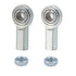 CF6T Rod End Bearing Heim Joints: 3/8 x 3/8-24 Right Hand Female Thread with Jam Nuts, 2pcs