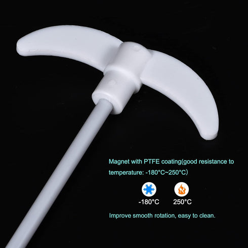 MECCANIXITY PTFE Electric Stirring Rod, 450mm Length Overhead Stirrer Mixer Shaft with Foldable Paddle for Lab Use
