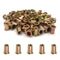 vrupin 100PCS 1/4"-20 Rivet Nuts, Carbon Steel UNC Rivet Nut Set, Flat Head