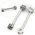 4Set Furniture Hardware Double End Head Rod Connection Cam Fittings Furniture Board Panel Connection Accessories 64mm