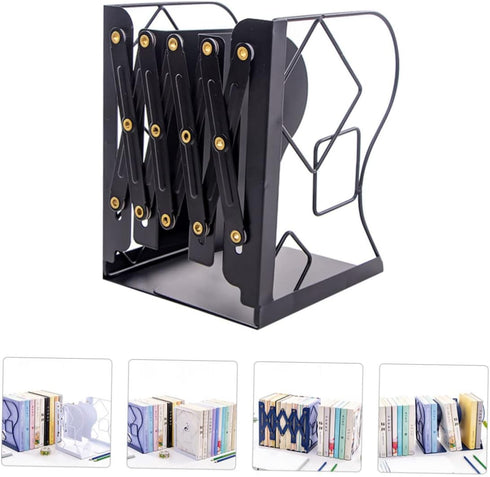 LIFKOME Stretching Bookend Desk Organizer for Home Office Storage Random Base Versatile Book Container for Books