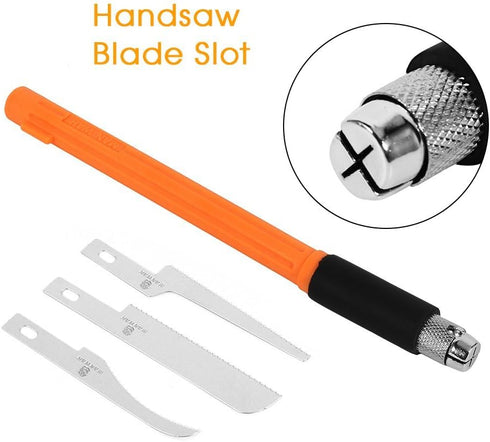 Mini Hand Saw, Hobby Tool Kit with 3 Pcs Razor Blades for DIY Craft