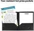 HABGP 12 Pack Black File Folders with Pockets, Letter Size Plastic 2 Pocket Folders for Documents, School Supplies