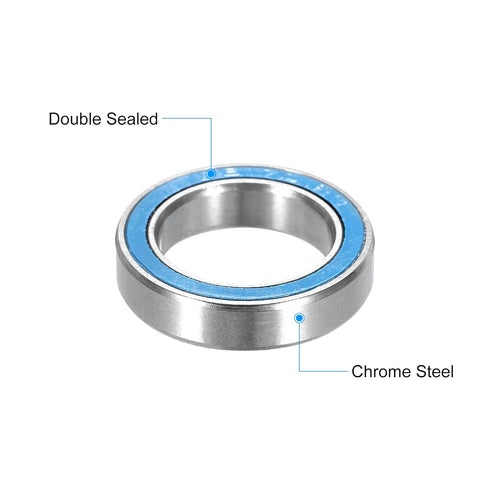 uxcell 5pcs Miniature Deep Groove Ball Bearings, 12x18x4mm Double Sealed for Electric Motor, Home Appliances