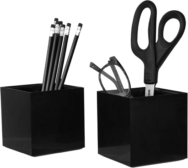 Bostitch Office Konnect Pencil Cup Desk Organizer - Pen Cup, 2-Pack, Black