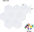 Felt Hexagon Bulletin Board, Pack of 8 Notice Boards with 20 Push Pins, Felt Wall Tiles for Photos Memos