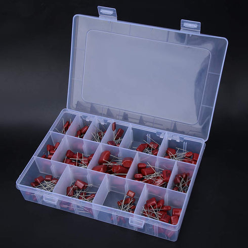 Capacitor 400v 630v Kit, 180PCS CBB Polypropylene Film Capacitor Assortment for Electric Circuits
