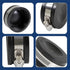 Supply Giant Flexible PVC Pipe Cap - 1-1/2 Inch Black with Stainless Steel Clamps, Pack of 4