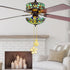 4PCS 12 Inch Bulb Ceiling Fan Pull Chain Kit - Extender With and Fan Pattern Pendant, Brass Connector (Brass)