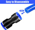 120 Pcs Straight Push Connectors - 4 6 8 10 12 mm Air Hose Fittings Quick Release Pneumatic Connectors
