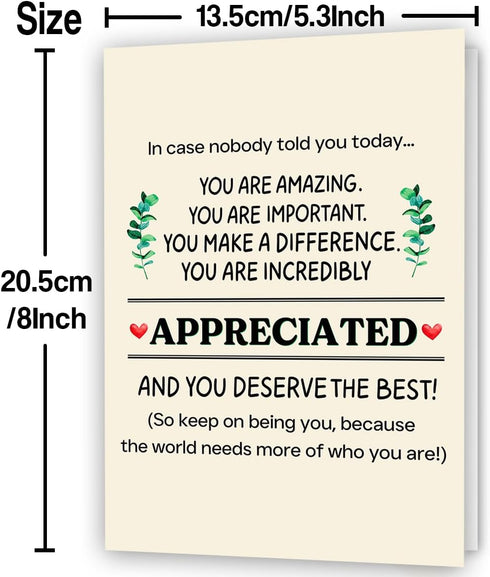 LiuuLi Thank You Card for Women Men, Appreciation Gifts for Coworker Friends Boss, Inspirational Gift Ideas
