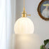 Plug in Pendant Light Fixtures, Hanging Light Fixture Vintage Glass Pendant Light, Mini Milk White Tulip Hanging Lamp