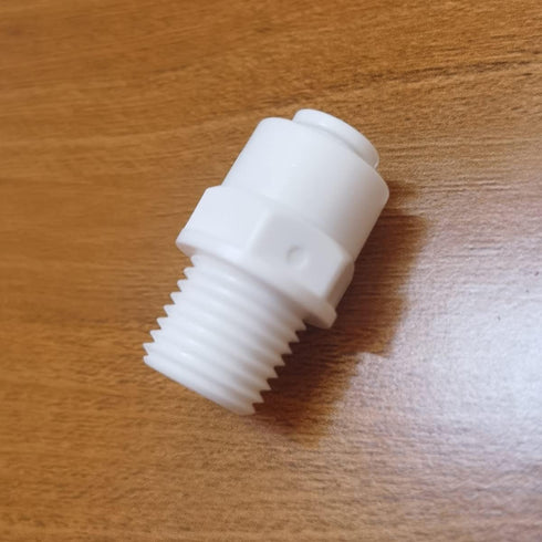 Malida Male Push To Connect Tube Fitting, Quick Connector for Water Purifiers (1/4 NPT Male x 1/4 OD Tube)