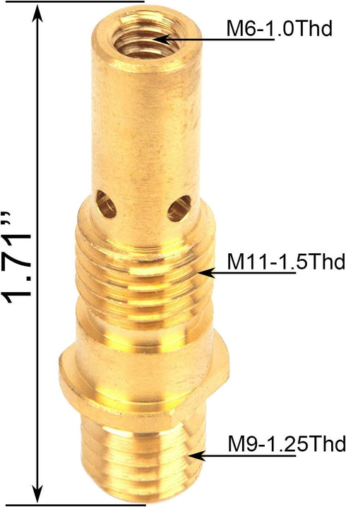 Mig Welding Gun Accessory Kit for Forney 140 FC-i Mig Gun, 20pcs Contact Tips + 2 Gas Nozzles