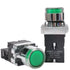 BOQZPZR 2Pcs NP2-BW3361 12V LED Start Switch Self Reset Nomally Open Button,Industrial Equipment