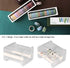 Transparent Adhesive Tape Dispenser, Desktop Washi Tape Holder with Cutter for Office (Tapes Not Included, White)
