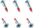 Glarks 60Pcs Heavy Duty Zinc Plated Steel Molly Bolt Drive Wall Anchor Screws Set, 1/8 inch 35MM (1/8SDx35MM)