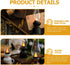 Zerodeko Kerosene Lamp, Vintage Flameless Table Lamp, LED Kerosene Lantern for Bedroom Living Room (Black)