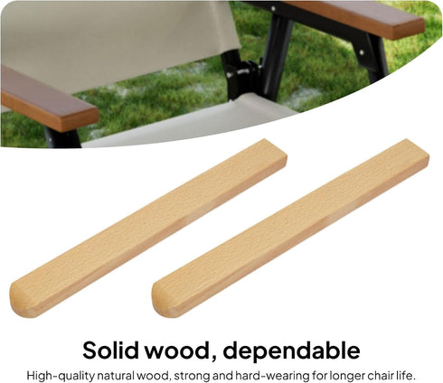 rockible Replacement Camp Chair Armrest Sturdy Replaceable Supplies Parts Arm Pads Folded Chair Arm Rest for Lawn