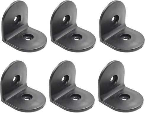 LC LICTOP 2 Inch Plastic L Corner Bracket, 6Pcs Black Right Angle